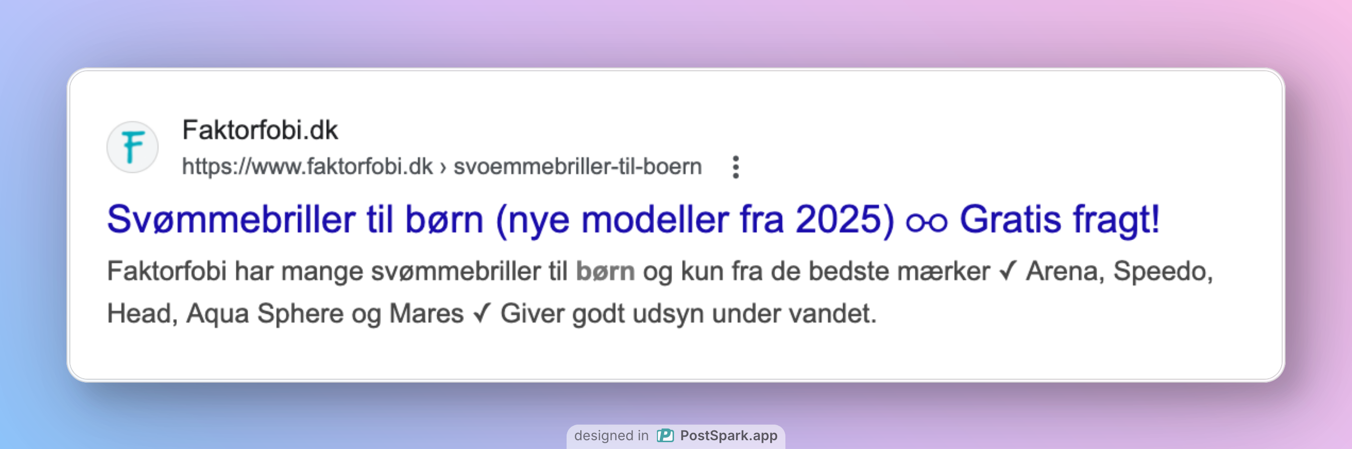 Screendump af snippet med specialtegn